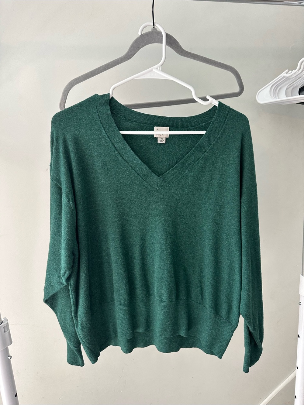 a new day Forest Green V-Neck Sweater